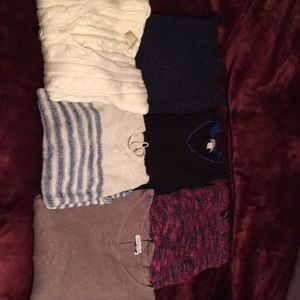 various knit sweaters